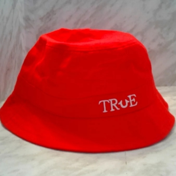 NWT True Religion Brand Jeans BUCKET Hat Cap Red OSFM TR2748 unisex - Picture 2 of 5